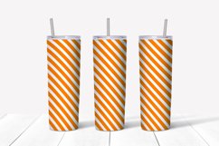Halloween Colors Diagonal Lines Seamless Skinny Tumbler Wrap Product Image 2