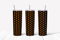 Halloween Colors Rounds Black Seamless Skinny Tumbler Wrap Product Image 2