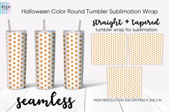 Halloween Colors Rounds Seamless Skinny Tumbler Wrap 20 Oz Product Image 1