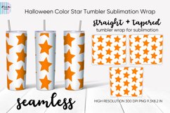 Halloween Colors Star Seamless Skinny Tumbler Wrap 20 Oz Product Image 1