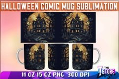 Halloween Comic Mug Sublimation | Comic 11 Oz 15 oz Wrap v.1 Product Image 1