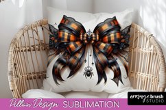Halloween Coquette Bow Pillow Sublimation - Halloween Pillow Product Image 1