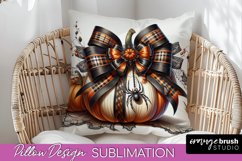 Halloween Coquette Bow Pillow Sublimation - Halloween Pillow Product Image 1