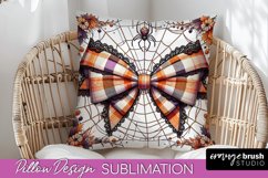 Halloween Coquette Bow Pillow Sublimation - Halloween Pillow Product Image 1