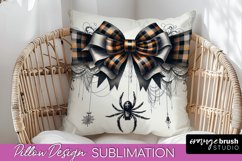 Halloween Coquette Bow Pillow Sublimation - Halloween Pillow Product Image 1