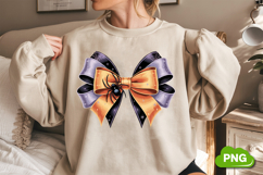 Halloween Coquette Bow PNG | Spider Bow PNG | Halloween PNG Product Image 2