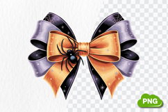 Halloween Coquette Bow PNG | Spider Bow PNG | Halloween PNG Product Image 3