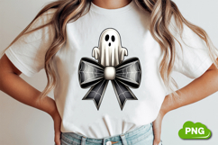 Halloween Bow PNG | Cute Ghost PNG Product Image 1