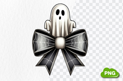 Halloween Bow PNG | Cute Ghost PNG Product Image 3
