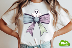 Coquette Ghost Bow PNG | Halloween PNG Design Product Image 1