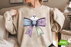 Coquette Ghost Bow PNG | Halloween PNG Design Product Image 2