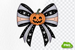 Halloween Coquette Bow PNG | Pumpkin Bow PNG | Bow PNG Product Image 3