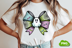 Ghost Bow PNG | Halloween Coquette PNG Design Product Image 1