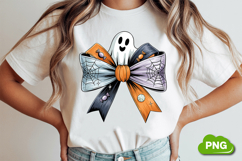 Ghost Bow PNG | Cute Spooky Coquette Bow PNG Product Image 1