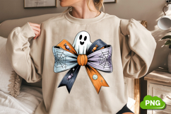 Ghost Bow PNG | Cute Spooky Coquette Bow PNG Product Image 2