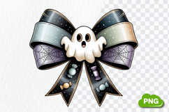 Haunted Coquette Bow PNG | Halloween Bow PNG | Ghost Bow PNG Product Image 3
