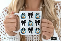 Blue Halloween Coquette Bows PNG | Halloween PNG Product Image 2