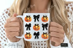 Orange Halloween Coquette Bows PNG | Halloween PNG Product Image 2