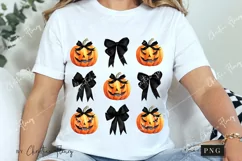 Orange Halloween Coquette Bows PNG | Halloween PNG Product Image 3