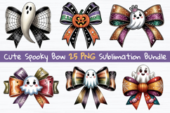 Cute Spooky Bow PNG Bundle | Halloween Spooky Bow Clipart Product Image 1