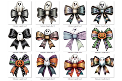 Cute Spooky Bow PNG Bundle | Halloween Spooky Bow Clipart Product Image 3
