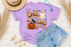 Halloween Coquette Bow PNG, Cute Ghost Sublimation Product Image 3