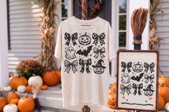 Halloween Coquette Bow PNG, Spooky Pumpkin Ghost design Product Image 3