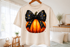 Halloween Coquette Bow Pumpkin PNG,Pumpkin Girly Png Product Image 2