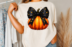 Halloween Coquette Bow Pumpkin PNG,Pumpkin Girly Png Product Image 3