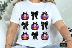 Purple Halloween Coquette Bows PNG | Halloween PNG Product Image 3