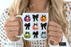 Rainbow Halloween Coquette Bows PNG | Halloween PNG Product Image 2