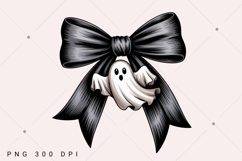 Halloween Coquette Bow PNG, Halloween Bow PNG Product Image 1