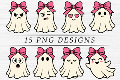 Halloween Coquette Cute Ghost PNG Design Product Image 1