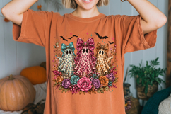 Halloween Coquette Ghost Trio PNG, Leopard Halloween Ghost Product Image 2