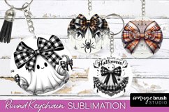 Halloween Coquette Bow Keychain Sublimation Product Image 1