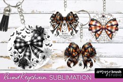 Halloween Coquette Bow Keychain Sublimation Product Image 1