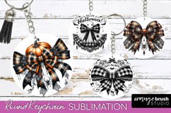 Halloween Coquette Bow Keychain Sublimation Product Image 1