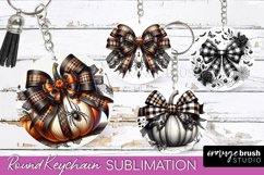 Halloween Coquette Bow Keychain Sublimation Product Image 1