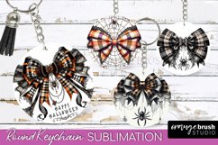 Halloween Coquette Bow Keychain Sublimation Product Image 1