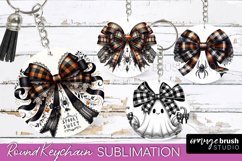 Halloween Coquette Bow Keychain Sublimation Product Image 1