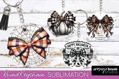 Halloween Coquette Bow Keychain Sublimation Product Image 1