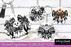 Halloween Coquette Bow Keychain Sublimation Product Image 1