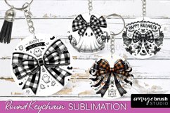 Halloween Coquette Bow Keychain Sublimation Product Image 1