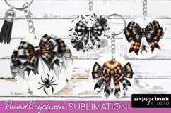 Halloween Coquette Bow Keychain Sublimation Product Image 1