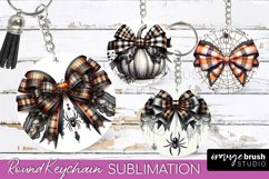 Halloween Coquette Bow Keychain Sublimation Product Image 1