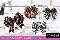 Halloween Coquette Bow Keychain Sublimation Product Image 1