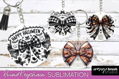 Halloween Coquette Bow Keychain Sublimation Product Image 1