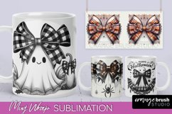 Halloween Coquette Mug Wrap - Coquette Bow Mug Sublimation Product Image 1