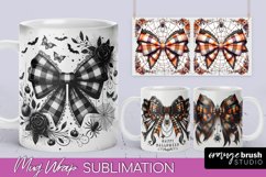 Halloween Coquette Mug Wrap - Coquette Bow Mug Sublimation Product Image 1