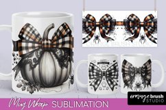 Halloween Coquette Mug Wrap - Coquette Bow Mug Sublimation Product Image 1